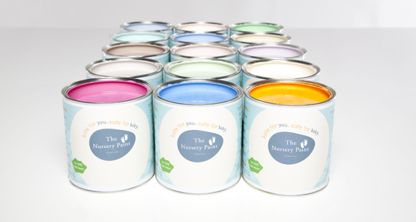 Rows of paint tins